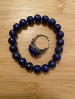ラピスラズリのリングとブレスレットのセット　2セット
