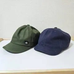 良品/つば短めキャップ２点セット/帽子/ネイビー/カーキ
