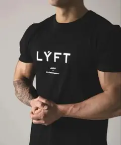 LYFT メンズ 半袖 Tシャツ ブラックS(JP-L)サイズ