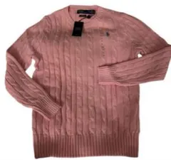 ☆新品☆ラルフローレン ケーブルニット ピンク S
