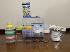 Pigeon 哺乳瓶4本セット＋消毒用BOXミルトンCP16錠