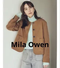 MilaOwen ミラオーウェン　パッチポケットコンパクトスエードジャケット