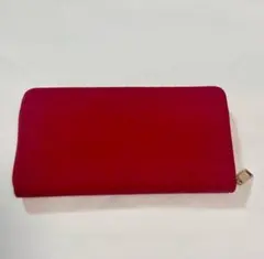 新品　本革　長財布　ローズピンク　バラ柄