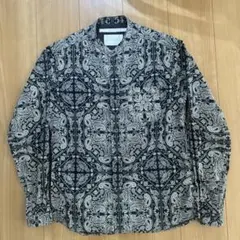 White Mountaineering ペイズリー柄ノーカラーシャツ サイズ0