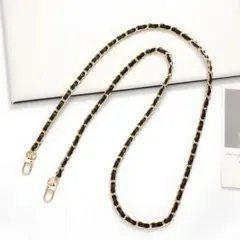 ⭐️新品⭐️ スマホ ショルダーストラップ 黒 ゴールド チェーン ストラップ