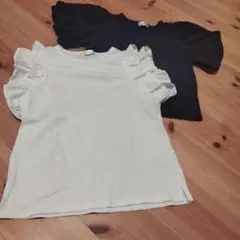 BIRTHDAYフリル袖Tシャツ 2枚セット 140cmのサムネイル