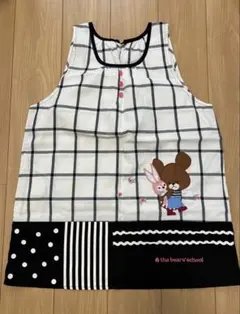 k*☆様 くまのがっこう しんゆうモノトーンエプロン