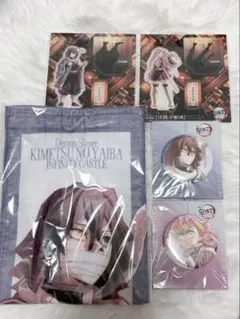 鬼滅の刃 無限城編 伊黒小芭内 甘露寺蜜璃 アクスタ 缶バッジ タオル