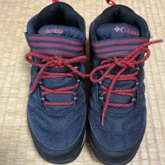 Columbia コロンビア 防水 ネイビー/レッド ２2㌢トレッキングシューズ