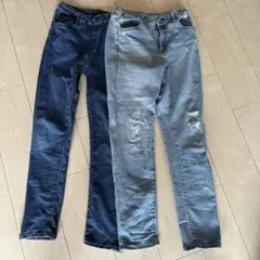 UNIQLO ジーンズ 160サイズ 2本セット