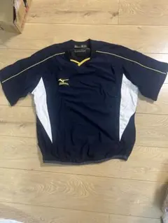 MIZUNO 野球用 Vネック 半袖 プルオーバー ネイビー M
