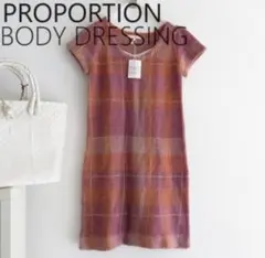 PROPORTION BODY DRESSING チェック柄ニットドレスのサムネイル