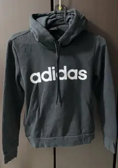 adidas アディダス　スウェット　黒　パーカー　ビッグロゴ　ブラック✳︎