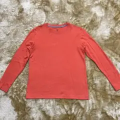 ユニクロ長袖Tシャツ　オレンジ色　キッズ150 綿100%