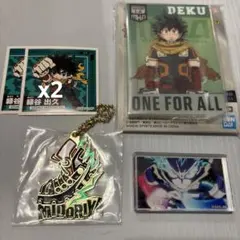 ヒロアカ アクスタ アクリルブロック メタルチャーム ステッカー 緑谷出久