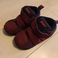 asics アシックス スニーカー　ベビー　ピンク　パープル