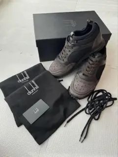 美品 dunhill ブラック スニーカー
