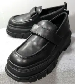 ZARA ブラック プラットフォームローファー 23.5cm