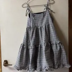 チェック柄キャミワンピース Mサイズ