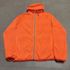 Nike ナイキ　パーカー　ジップアップ　リバーシブル　メッシュ　オレンジ　L