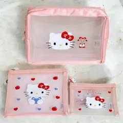 韓国 ダイソーキティちゃん ポーチ 3点セット
