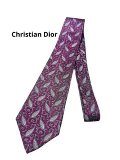 【美品】Christian Dior シルク製ペイズリー柄 ネクタイ