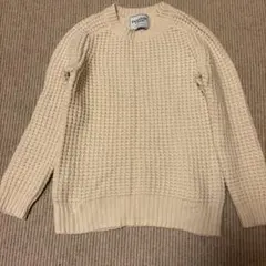美品　ドゥーズィエムクラス ウール78% コットン22% バスケットニット