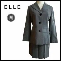 スーツ　セットアップ　ELLE Mサイズ　グレー　スカートスーツ　タイト
