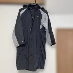 Nike ロングベンチコート 黒/グレー