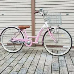 お引き取り限定！子供用ジュニア自転車 22インチ ピンクのサムネイル