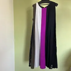 RileFeteノースリーブパーティドレスパープル