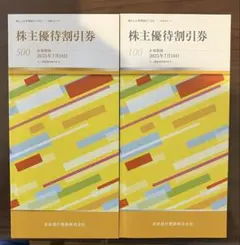 京浜急行電鉄 株主優待割引券 500と100