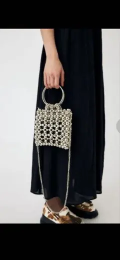 nana様専用　SILVER BEADED MINI バッグ　moussy