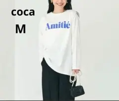 coca コカ◆ロゴプリント長袖Tシャツ(M)ホワイト　カジュアル　サンプルのサムネイル