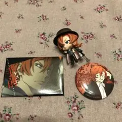 文豪ストレイドッグス　中原中也　缶バッジ、フィギュアセット