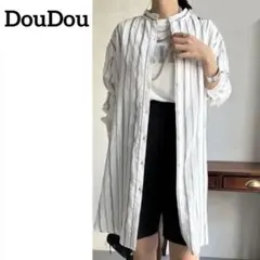 【グレー】シアースリーブシャツ・DouDouのサムネイル