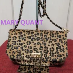 マリークワント　レオパード柄　チェーンショルダーバッグ