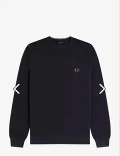 フレッドペリー ブラック クルーネック　ニット
