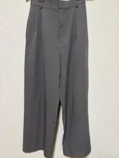 【完売品】Samansa Mos2 blue ワイドパンツ（グレー）
