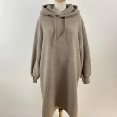 OUTDOOR PRODUCTS フード付き ロングワンピース ボア 防寒 Lのサムネイル