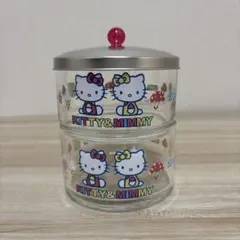 Hello Kitty & Mimmy ガラスキャニスター 2段セットのサムネイル