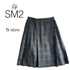 【SM2】Samansa Mos2 ラップスカート フリンジ チェック プリーツ