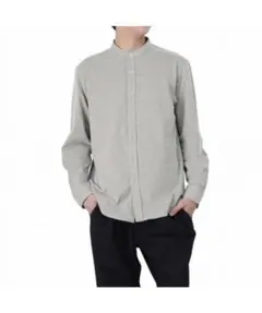 マックハウス　NAVY バンドカラーシャツのサムネイル