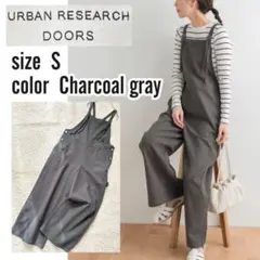 アーバンリサーチドアーズ コットンバッククロスサロペット S チャコールグレー