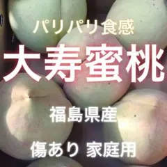 桃　大寿蜜桃　傷あり　家庭用　福島県産　4～5玉　パリパリ食感