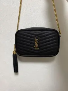 YSL ブラック ショルダーバッグ タッセル付き