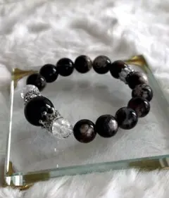 夜桜瑪瑙　桜瑪瑙　大幅値引き　デザインブレスレット　モリオン　アクセサリー