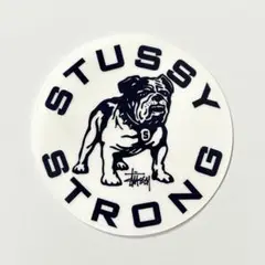 Stussy bulldog STRONG sticker ネイビー / クリア