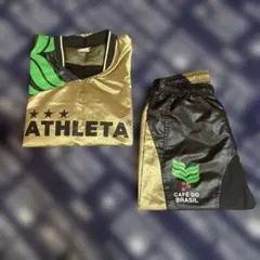 ATHLETA サッカー ピステ上下セット ゴールド/ブラック　アスレタ