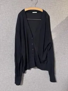 レディース　薄手　ブラック Vネック カーディガン 長袖